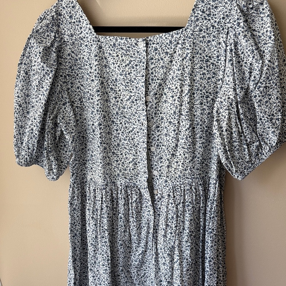 Doen Blue Floral Midi Dress - Picture 3 of 3